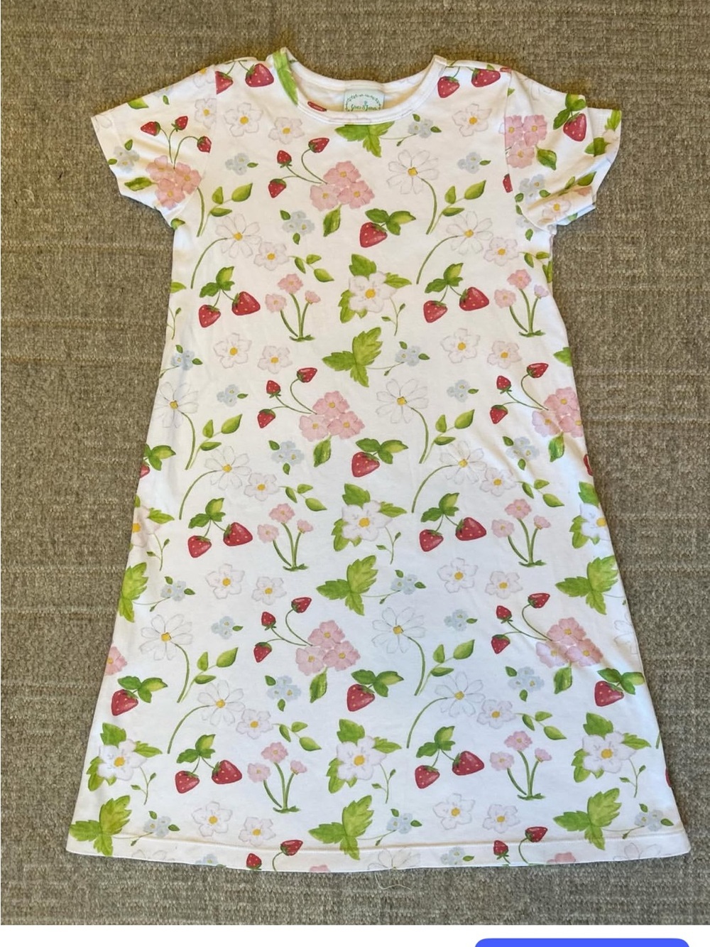 EUC girls grace & James strawberry knit dress size 8